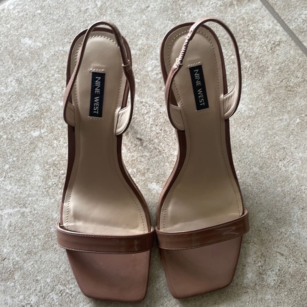 Nude Sling back sandals Sz 11